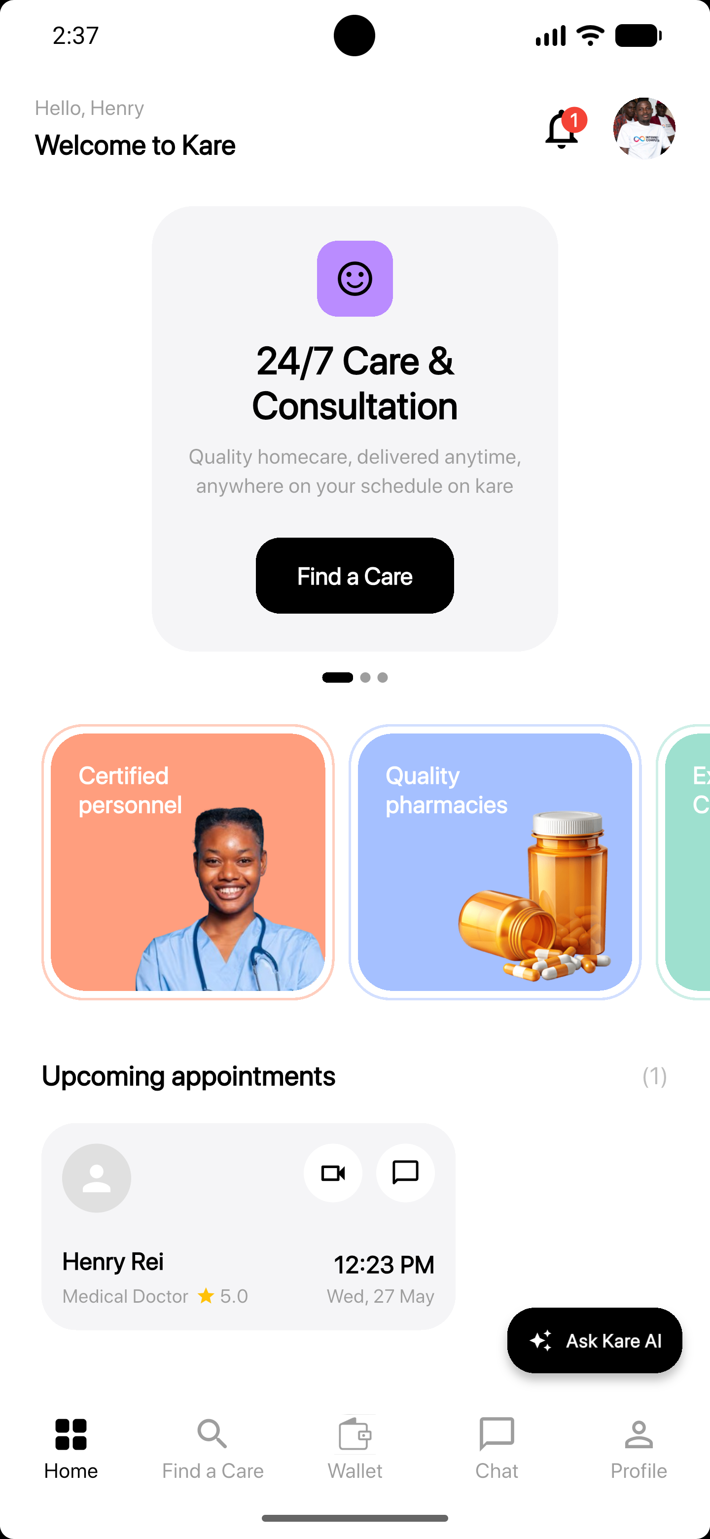 Kare Booking App